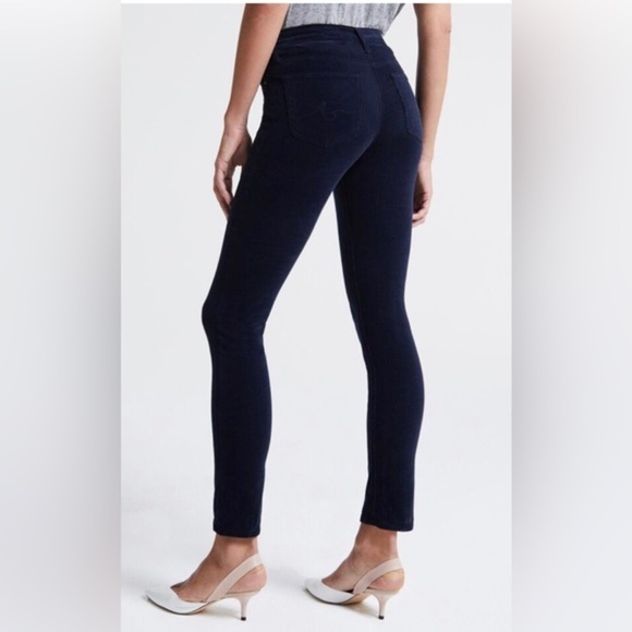 Adriano‎ goldschmied The Prima Mid Rise Cigarette Navy Blue Corduroy jean pants - Picture 1 of 5